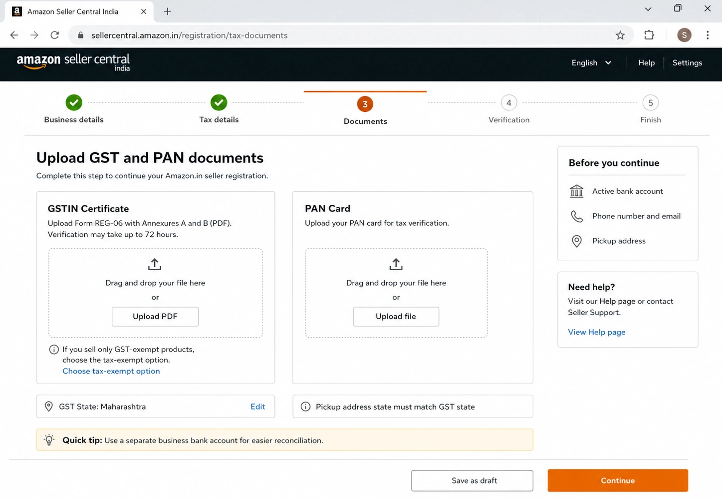 Step 1: Get your documents in order