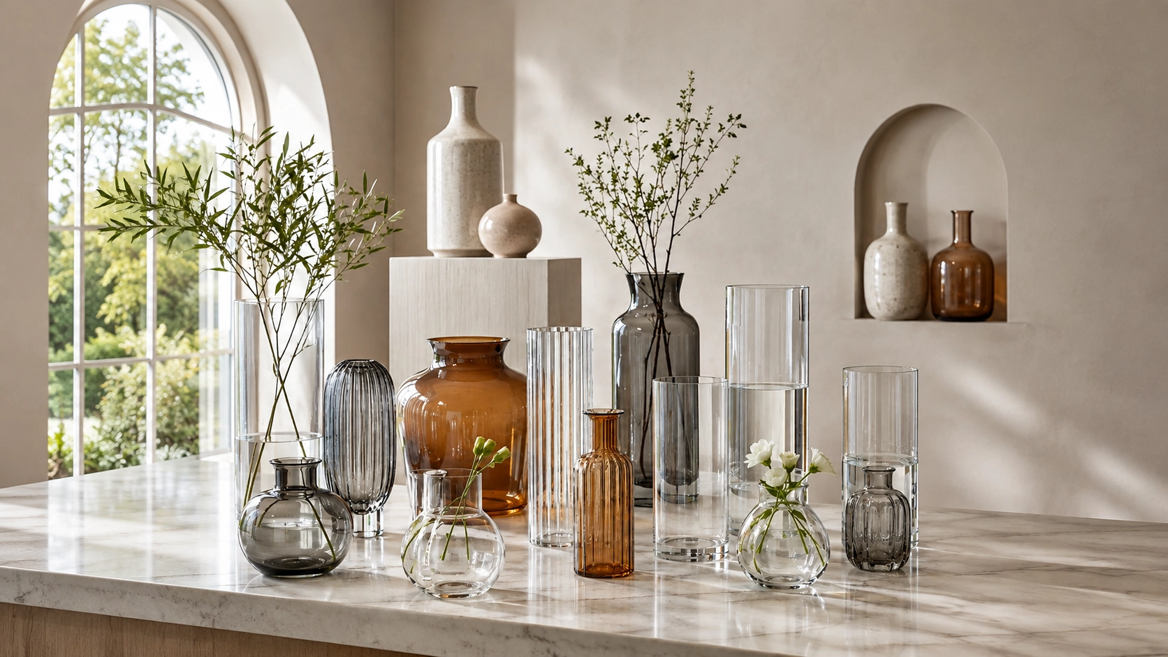 Wholesale vases and glass vases
